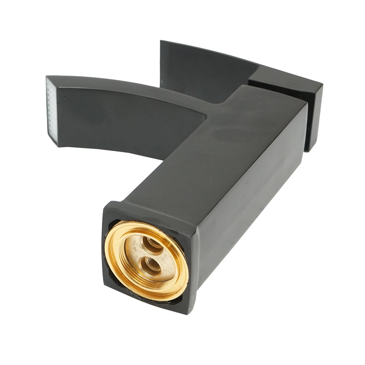 Baterie lavoar tip cascada, monocomanda, finisaj negru mat, material aliaj zinc, accesorii incluse
